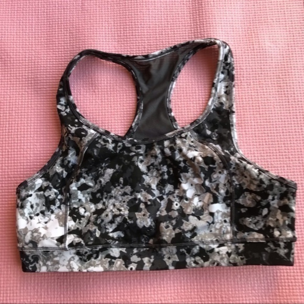 Calvin Klein black and white tie dye sports bra L